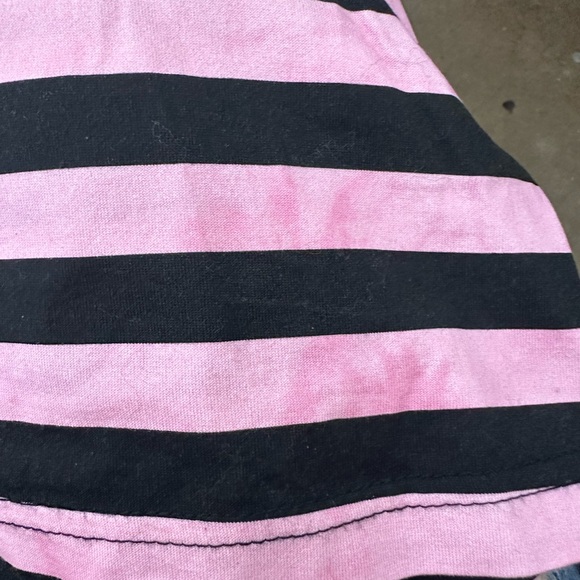 GIVENCHY FULL MOON STRIPED T-SHIRT PINK/BLACK SIZE SMALL SHORT SLEEVE TOP - Picture 9 of 10